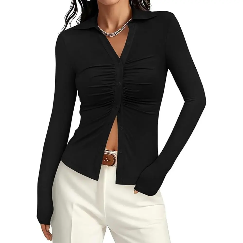 Everyday Ruched Slim Fit Shirt