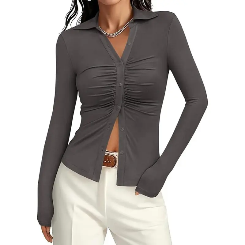 Everyday Ruched Slim Fit Shirt